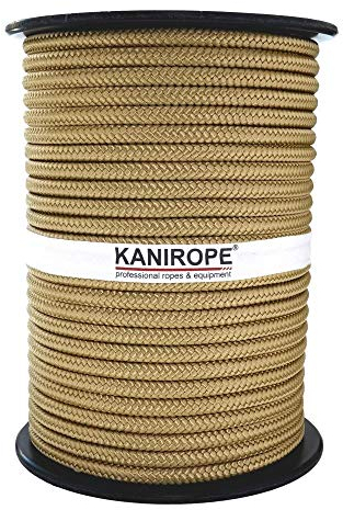 Kanirope® Corde Cordage PP Polypropylène MULTIBRAID 6mm 100m Or (1345) tressée