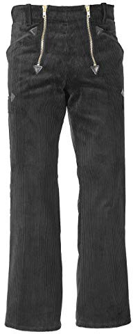 Job Zunfthose/Zunft-Hose aus Trenkercord/Trenker-Cord mit Schlag, schwarz