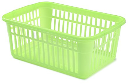 Whitefurze Handy Basket, Plastic, Lime Green, 45 cm