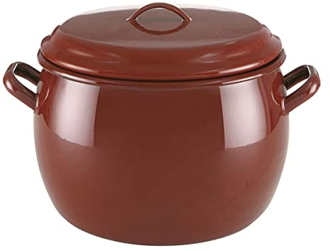 Quid Clasico Esmalte Olla Abombada Esmaltada 26cm - 12l Acero Carbonatado Apto Vitrocerámica Apto Inducción Antiadherente