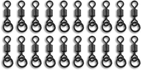 Bank Tackle Flexi Ring Swivels Size 8,11 and 22 Micro Hook Swivel (x 20 Pack, Flexi Ring Size 8)