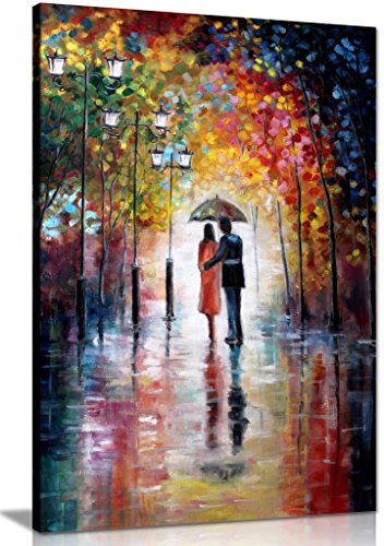 Art For Home Lovers Under Umbrella Painting Canvas Wall Art Picture Print (36x24)