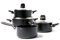 GreenPan Memphis Healthy Ceramic Non-Stick Cookware Pots and Pans Set, 7-Piece, Includes Saucepans, Casseroles, Lids, PFAS Free, Induction, Oven Safe, Black