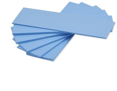 A ADWITS [ 6-Pack ] Thermal Conductive Silicone Pads, Soft Safe Simple to Apply for SSD CPU GPU LED IC Chipset Cooling -Blue