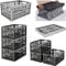 HOMION Strong Folding Collapsible Plastic Storage Crates Boxes Stackable Basket 32L Fold able Crate Stacking Basket Easy Camping Storage Lightweight Compact Crate Folding Collapsing (PACK OF 5)