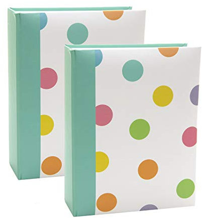 Kenro Candy Spot CN103SP Fotoalbum, klein, für 100 Fotos, 10 x 15 cm, Blaugrün, 2 Stück