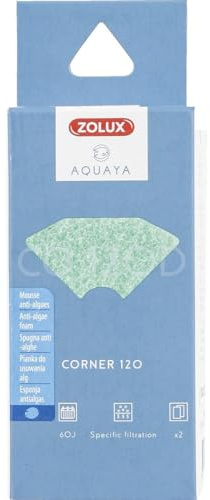 Zolux - Filtre pour Pompe Corner 120, Filtre CO 120 D Mousse Anti-algues x 2. pour Aquarium. - ZO-330230