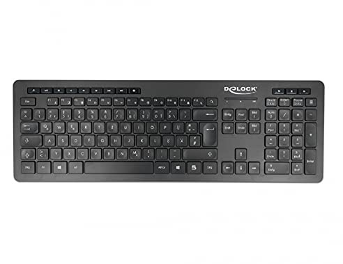 Delock USB Tastatur 2,4 GHz kabellos schwarz - Lautlos 12004
