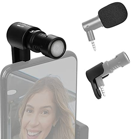 SYNCO Smartphone Video Microphone, MMic-U1P Mini Shotgun Cardioid Condenser Mic for 3.5mm TRRS Devices, Suitable for Vlogging Live-Streaming Youtube, Smartphone-Video-Microphone-Shotgun-Vlogging