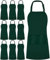 Utopia Kitchen Latzschürze, verstellbar, mit 2 Taschen, wasser- und ölbeständig, Kochschürze für Damen und Herren, 10 Stück, Grün , 10 Pack