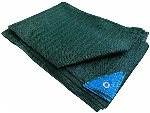 Telo Telone Rete Antispina per raccolta Olive con Angoli Rinforzati e Bordo con occhielli per Frutta Secca Noci Mandorle (Rete 90 gr/mq Con Apertura Centrale, 6x6 metri)