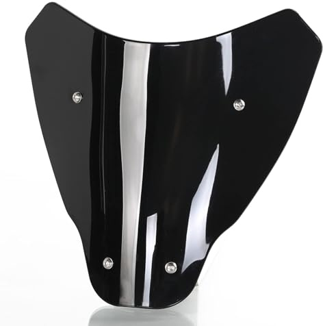 MT07 2021-2024 Motociclo Parabrezza e Staffa per Parabrezza | PC plastica | parabrezza protettivo avant-Nero Scuro+Nero