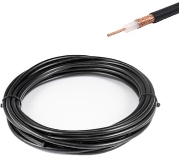 Vecys Cable Coaxial Coaxial de Radiofrecuencia RG58 16.4FT/5M