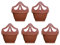 ACCURATE 31cm Venetian Wall Planter. Ideal for Indoor and outdoor decorative (Terracotta, 5 Packs)