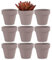 Yishang Lot de 9 mini pots en terre cuite gris de 5,1 cm – Petits pots de fleurs artisanaux pour pépinière, plantes succulentes, cactus, poterie, poterie, jardin, décoration de rebord de fenêtre
