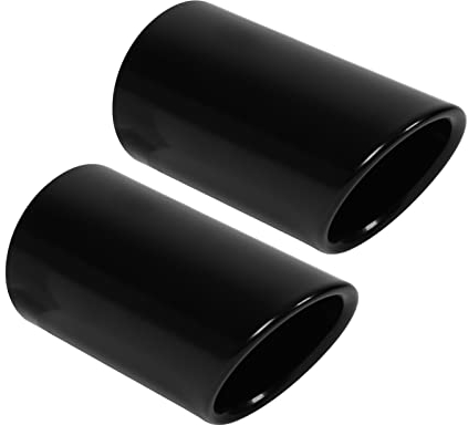 Auspuffblende, KIMISS Edelstahl-Schalldämpferblende für A4 B8 Q5, Schwarzglänzendes Auspuffendrohr, Auspuffendrohr, Endrohr, Endrohr, Auspuffanlage, Auspuffrohr