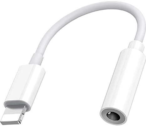 iPhone Kopfhörer Adapter, Lightning auf 3.5mm Kopfhörer Adapter Aux Adapter Klinke Audio Konverter Adapter kompatibel mit für iPhone 14/13/12/11 Pro/X/XS Max/XR/8/7 Unterstützt alle iOS Systeme-Weiß