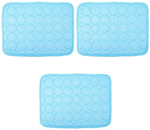 Ipetboom 3piezas Alfombra Refrescante para Perros y Gatos Colchoneta Autoenfriante De Seda De Hielo Lavable y Transpirable para Mascotas Verano Profundo