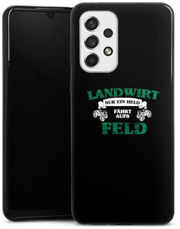 DeinDesign Slim Case extra dünn kompatibel mit Samsung Galaxy A33 5G Silikon Handyhülle schwarz Hülle Landwirtschaft Weisheiten Traktor