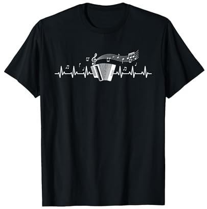 Accordéon en accordéon avec Battement de cœur T-Shirt
