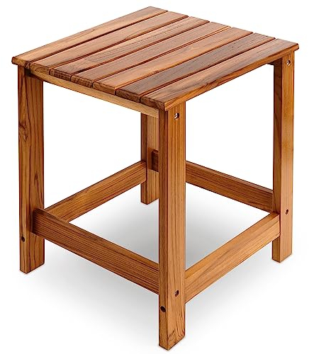 Utoplike Table d'appoint d'extérieur en Teck, Table Basse de Piscine en Bois, Tables d'appoint pour Jardin, Cour, Chambre, Salon, canapé