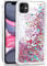 SharkProten Case for iPhone X/XS Cases Cover TPU Shockproof Glitter Liquid Crystal Quicksand Transparent Painted Phone Shell Slim Fit Bumper Clear Case Pink