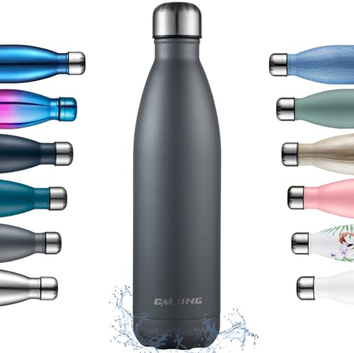 cmxing Doppelwandige Thermosflasche 750 mL mit Tasche BPA-Frei Edelstahl Trinkflasche Vakuum Isolierflasche Sportflasche für Outdoor-Sport Camping Mountainbike