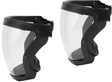 Visiera Protettiva Super Protettiva, 2 Pezzi Spray Antiappannamento Spruzzi Antisabbia Scudo Protettivo Trasparente, Protezione Completa Riutilizzabile per il Viso per Adulti