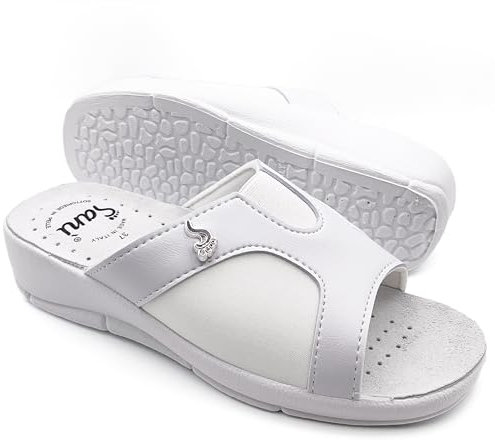 Sani' Ciabatta Donna Aperta Automodellante per Alluce Valgo Comfort Comoda Traspirante Pantofola Sanitaria Ospedale Casa Cucina (41)