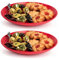 Acan Tradineur - Confezione da 2 piatti decorativi per Natale, riutilizzabili, made in Spagna, capacità 500 ml, Ø 20 x 2,5 cm, colore bordeaux