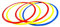 Oshhni Agility-Trainingsringe, langlebig, für Fußballtraining, Agility-, Trainingsausrüstung, Heim-Fitnessstudio, tragbar, für Kinder, Sport, Rugby, 40cm 5 Stück