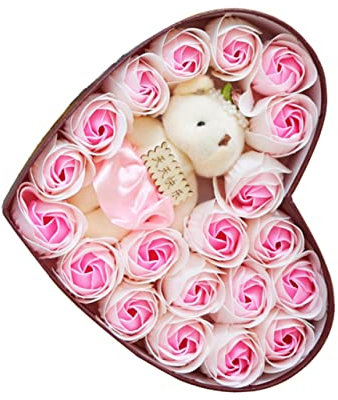 SEWOART Rose Fiori Freschi 1 Pezzo 20 regalo di san petali di fiori di rosa scatole per bomboniere il regalo Rose regalo di compleanno pacco regalo fiore artificiale fiore di sapone