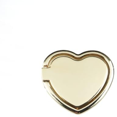 ISKIP Cell Phone Ring Grip, Heart-Shaped Phone Ring Holder, Finger Phone Grip for iPhone, Samsung, Huawei and All Smartphone (Gold)