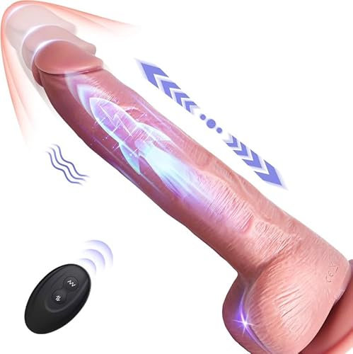 Dildo Sex Spielzeug für Die Frau Vibrator - Vibration für Frauen Dildos mit Stoßfunktion, Vibratorensets für Frauen Sexspielzeug, Penis Diloschwanz für Frauen, Anal Realistic Dildo mit Saugnapf