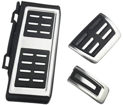 JidddD Auto Pedalen Bremspedal Abdeckung Für Audi Q2 SQ2 TT S1 A1 Q3 TTS RS3 A3 2017 2018 2019 2020,Edelstahl-Autopedale Accelerator Bremse Kupplung Rest Fuß Pedal,C-at with Rest Pedal