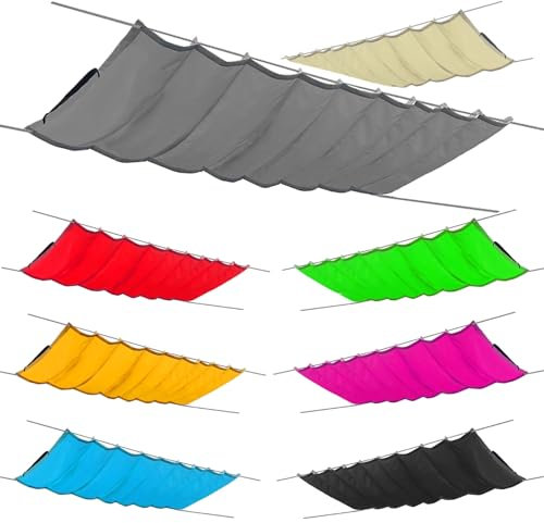 Sonnensegel einziehbares Sonnensegel Pergola Markise Wasserdicht Sonnenschutz Garten verstellbar 100% Schutz vor UV-Strahlungen (B:150cm L:500cm, Grau)