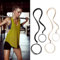 2 Stück Scrunchies Damen Sport, Scrunchies,Elastische Haarbänder, Geflochtene Haarbänder, Spiral-Haargummi für Langes Haar, für Damen und Mädchen, Tauchen, Sport, Dünnes Haar, Lockiges Haar, Schweres