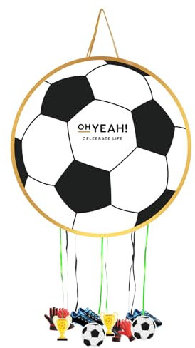 OH YEAH - Piñata de Cumpleaños Grande - Decoración Fiestas Infantiles Niño y Niña - Piñatas Grandes para Rellenar con Juguetes y chuches - FÁCIL DE RELLENAR (Balón)