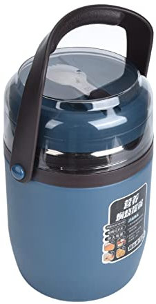 KIMISS Isolierter Lebensmittelbehälter, 304-Edelstahlbehälter, Mehrschichtiger -Lebensmittelbehälter, Auslaufsicher, Stapelbar, Lunchbox, 2 L, für Büroangestellte, Mintgrüne