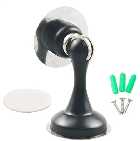 No Drilling Door Stop, Stainless Steel Door Holder, Magnetic Door Hold Open Tool, Door Stop for Hallway, Bathroom Magnetic Door Stop, Adhesive Door Holder for Bathroom, No Drill Magnetic Door Holder