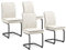 Vicco Freischwinger Eleganza, Küchenstuhl, Beige, 4er Set