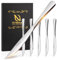Hi Nature™ Steakmesser Set 6-teilig Edelstahl Rostfrei | Extrem Scharfe Steakmesser, Spülmaschinenfest | Steakmesser Set Profi mit Wellenschliff | Fleischmesser Set für Perfektes Schneiden