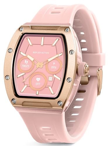 Reflex Active Series 52 Pink Strap Smart Calling Watch
