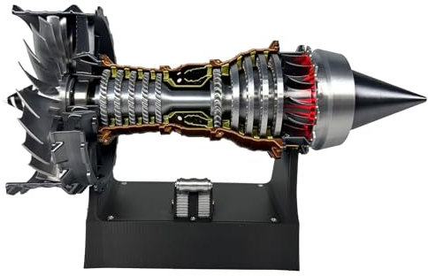 HI-REEKE Jet Engine Model Kit, TR900 Turbofan Aircraft Engine Model 3D Printing Toy for Teen(Assembly Version)