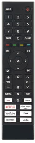 VINABTY ERF3AL80B Remplacement de la télécommande vocale Compatible avec Medion TV Hyundai Copa SABA Nobel BLACKARK VAPBT3A800 ERF3AL80B