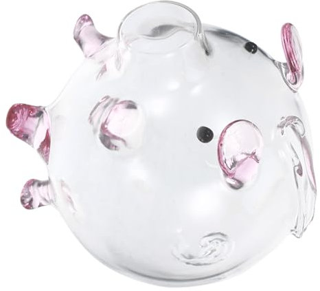 Milisten Glass Piggy Bank for Boys and Girls Money Box Pig Shaped Decorative Saving Pot
