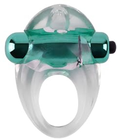 Ann Summers Sleek Vibrating Couples Cock Ring with Removable Bullet Green | Battery Powered Mens Sex Toy. 10 Functions 3 Speeds & 7 Patterns. Stretchy Ring. Waterproof. Couples Play.