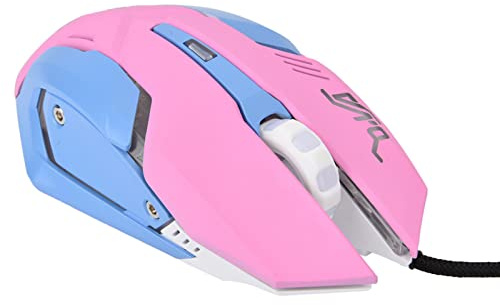 SUNGOOYUE 3200DPI Hochempfindlichkeit Pink Gaming Maus Schöne LED LED LEGELN MOSELD Gaming Mouse für High-End-professionelle Spieler Rosa Farbe Bauchmuskeln