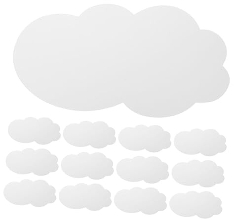 Homoyoyo 50 Stück Weiße Wolken Karton Zuschnitte Blanko Bastelpapier für Einfache DIY-projekte Kindgerechte Scrapbooking Formen Vielseitige Wolkenwanddeko für Klassenzimmer Babyparty