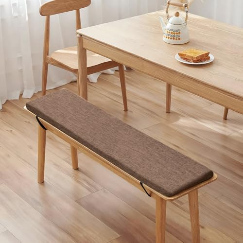 BOYIFEIJIE Bankauflage Outdoor 100x40x5 cm, Sitzauflage Bank aus 5 cm Dickem Schaumstoff, Waschbar & rutschfest, Gartenbank Auflage für Innen- & Außenbereich, Grasgrün (Kaffeebraun, 100 x 40 x 5)